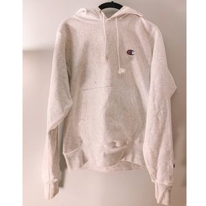 | LIGHT GRAY CHAMPION HOODIE | BARELY WORN |
